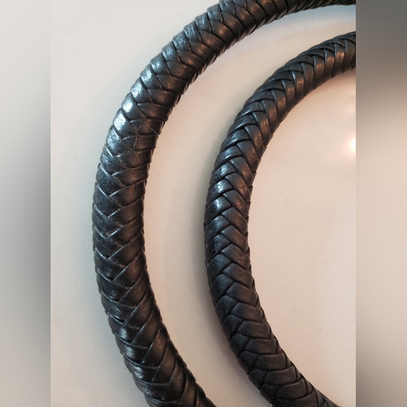 Keiselstein-Cord Pair of Leather Purse handles/sterling, preowned - Picture 4 of 11